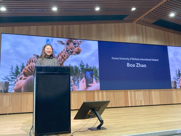 Former University of Waikato International Student sharing a message of encouragement to the new international students.