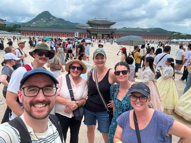 New Zealand teachers group enjoying an outing in South Korea